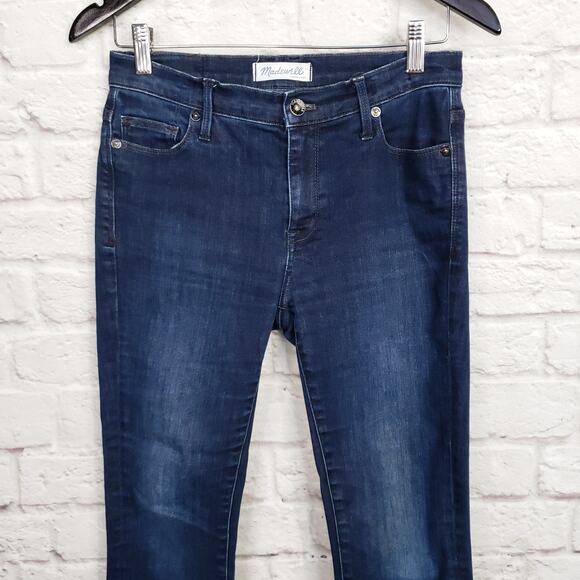 Madewell 9” High Rise Skinny Stretch Jeans Dark Wash Size 26 - Picture 2 of 11